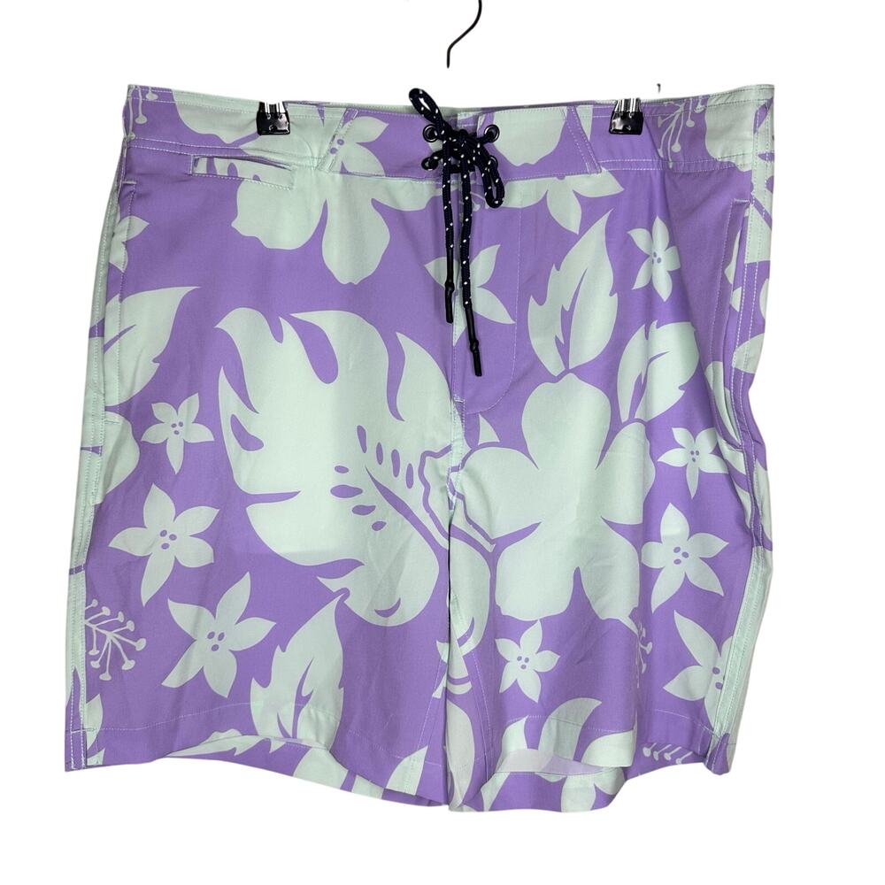 Surfside Supply Duke 7.5" Floral Boardshort Swim Bay Lilac Size Large NWT $75